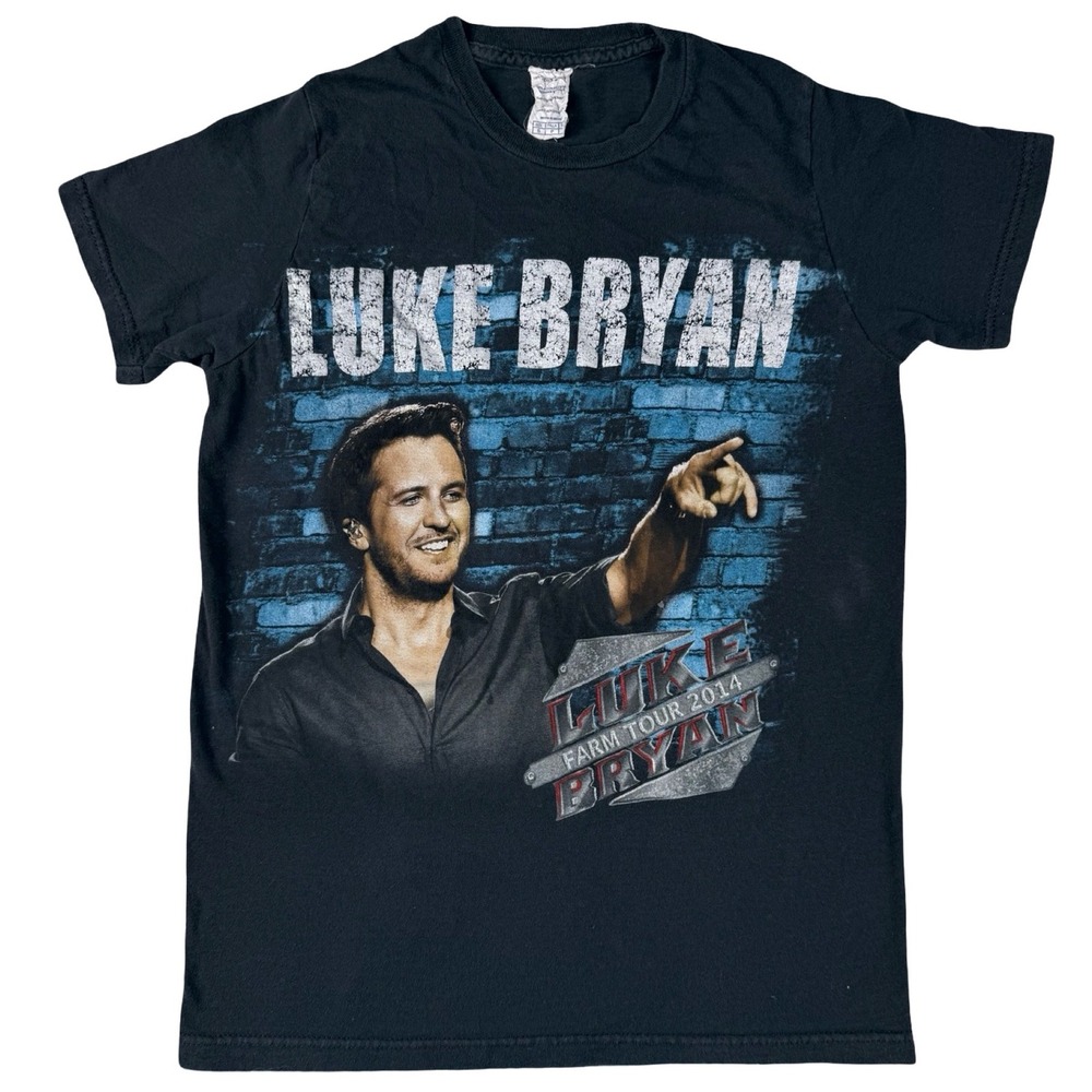 Luke Bryan Farm Tour 2014‎ Shirt Small Black Country Concert Tee